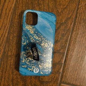 Loopy Case Blue and Gold Swirl Phone Case
